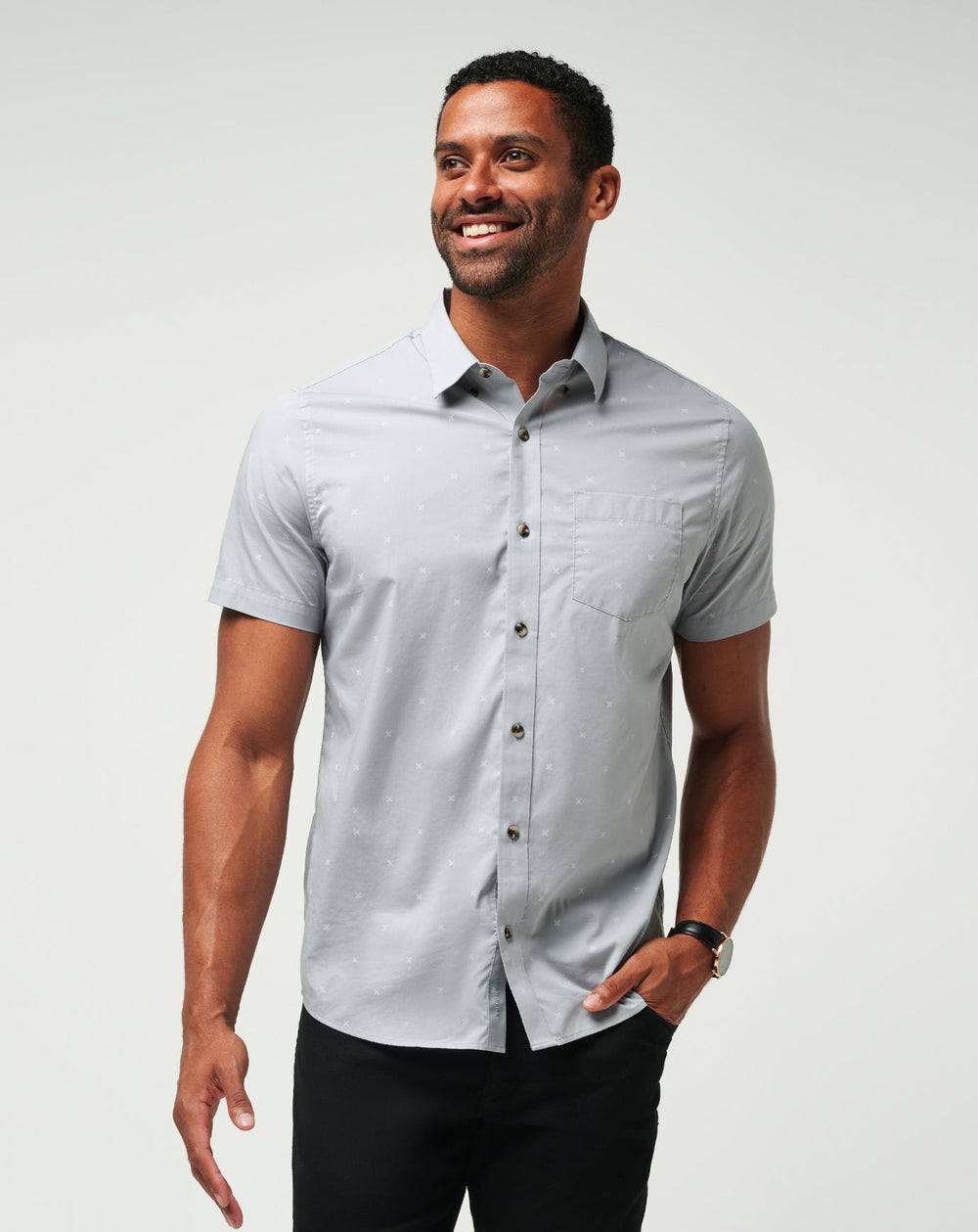 Across The Pond Button-Up